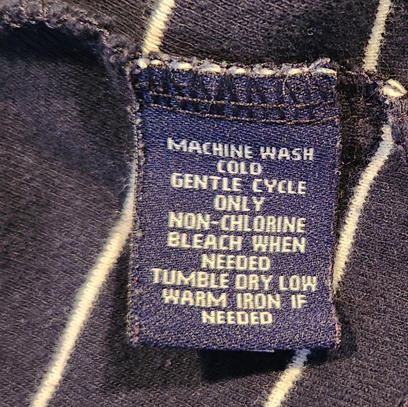 Chaps Classics Navy Striped Women's Top - Picture 5 of 6